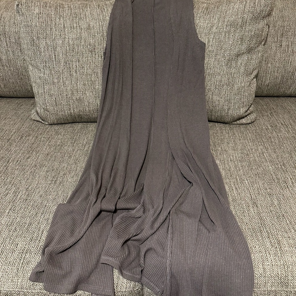 LuLaRoe Gray Ribbed Joy Vest